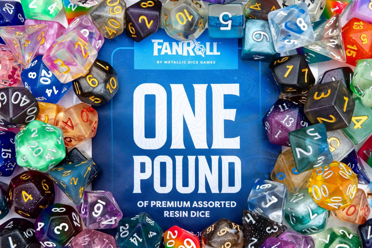 FanRoll ONE Pound of Premium Assorted Resin Dice