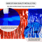 4th of July Decorations 4 Pack Tinsel Foil Fringe Garland Curtains Streamers Hanging Red White Blue Fringe Backdrop Banner for Parade Floats