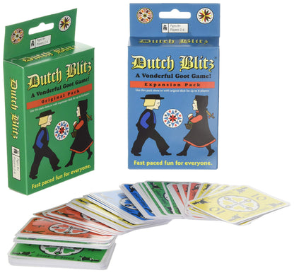 Dutch Blitz: Original and Expansion Combo, Fast Paced Card Game, Fun for Everyone, Great Family Game, Combine Packs to Play With 2-4 Players, For Ages