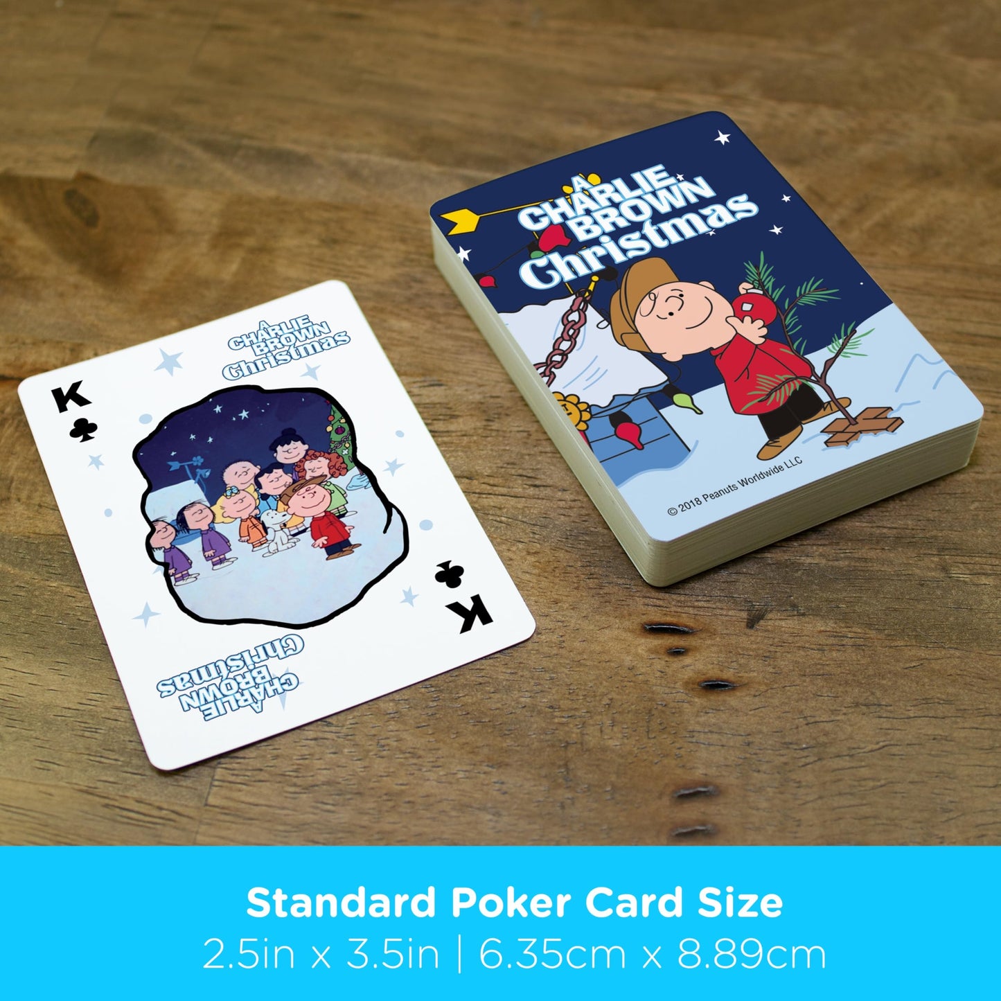 AQUARIUS Peanuts Charlie Brown Christmas Playing Cards - Christmas Themed Deck of Cards for Your Favorite Card Games - Officially Licensed Peanuts