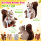 ZJoey 5 Pcs Squirrels Plush Mommy Stuffed Animal with Baby Plush Animals Soft for Christmas Girls Birthday Xmas Bedtime Gift Chair Bolster Nursery