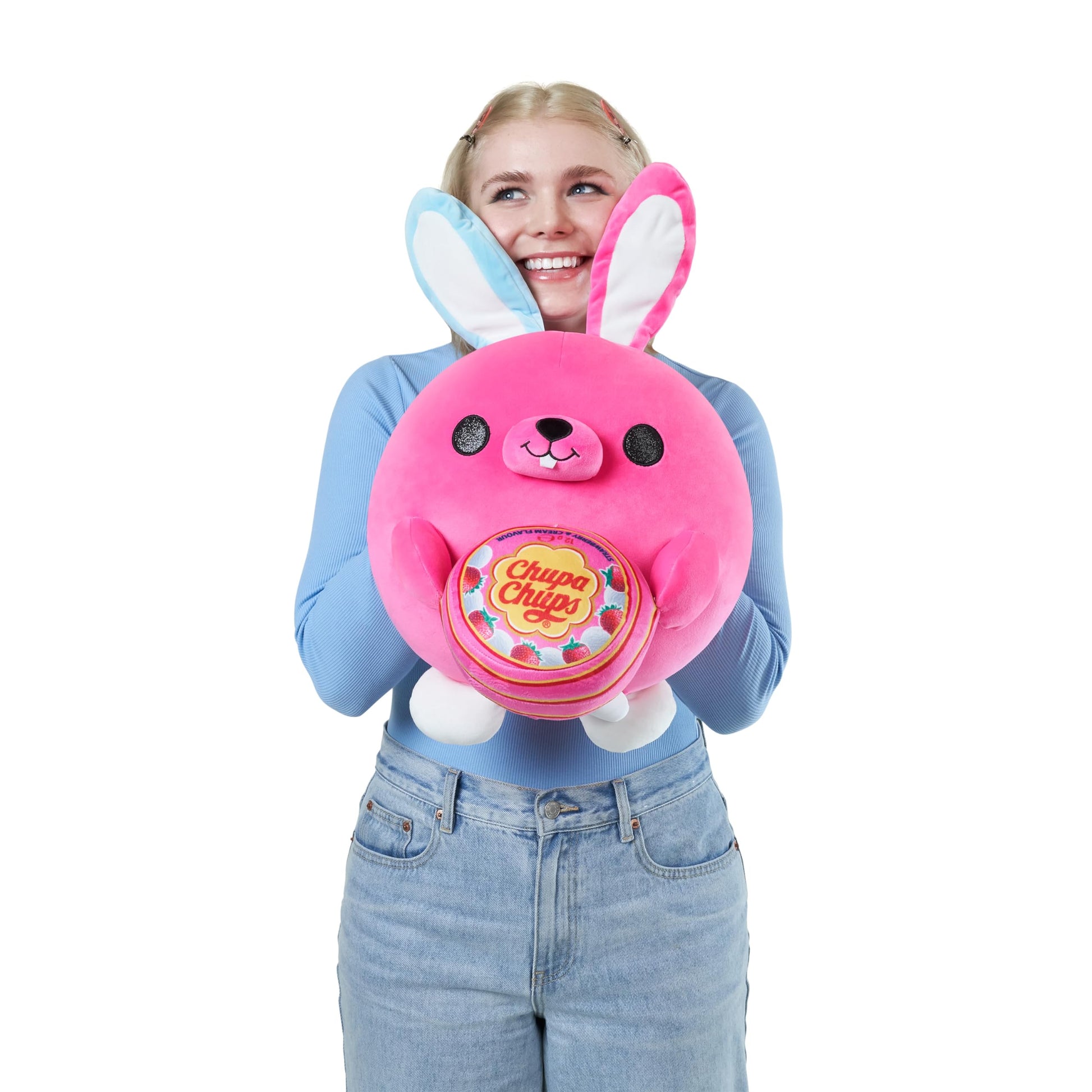 Snackles (Chupa Chups) Bunny Super Sized 14 inch Plush by ZURU, Ultra Soft Plush, Collectible Plush with Real Licensed Brands, Stuffed Animal