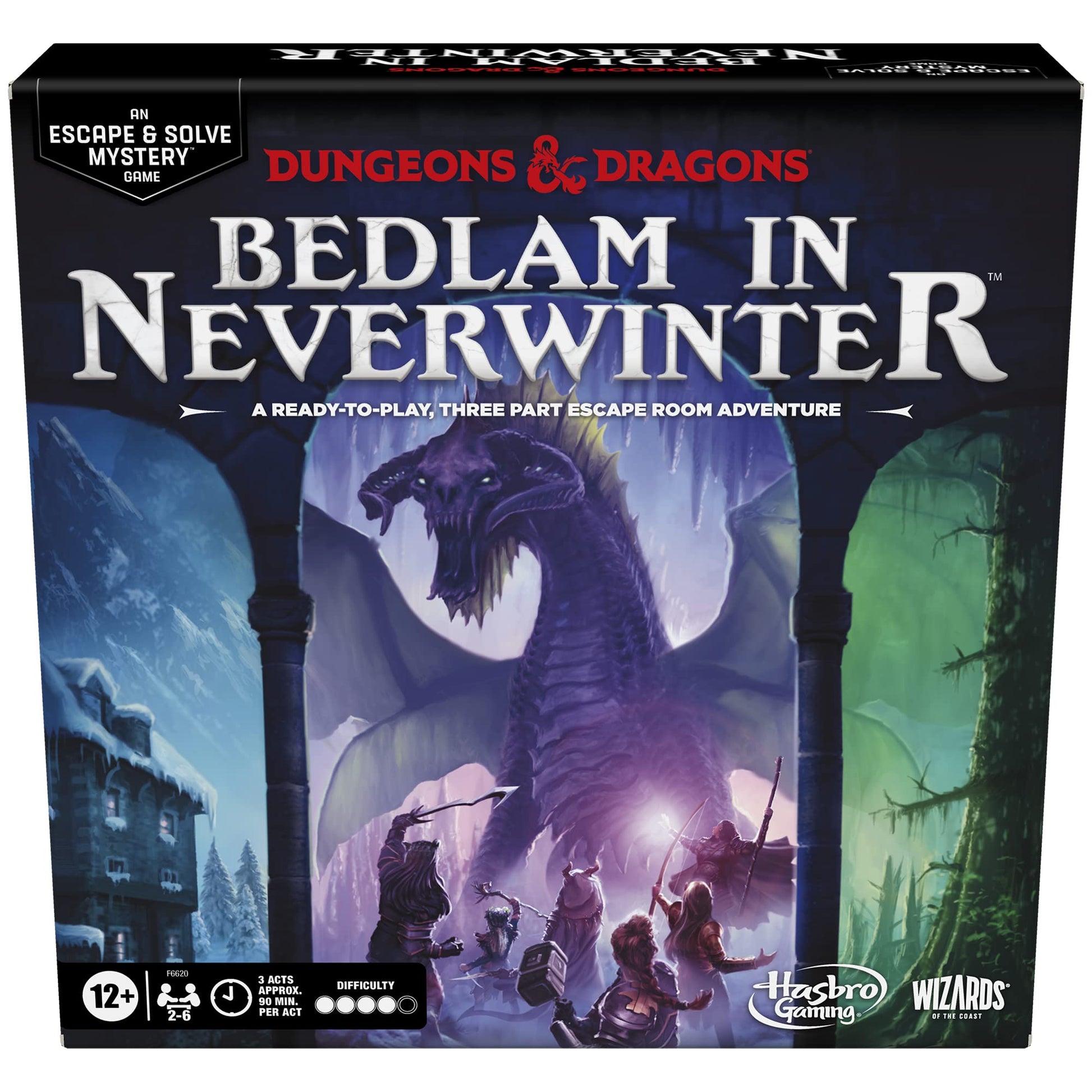 Hasbro Gaming Dungeons & Dragons: Bedlam in Neverwinter Board Game, Escape Room, Cooperative Strategy Games for Ages 12+, 2-6 Players, 3 Acts Approx