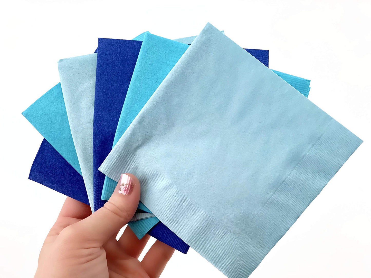 Blue Paper Napkins, Beverage, Drinks, Boy Birthday, Baby Shower, Cocktail, Bridal Shower, Party Supplies, Disposable Tableware, 50 Ct