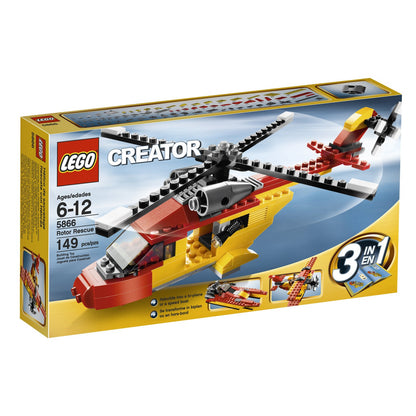 Lego Creator "Rotor Rescue" 3-In-1 Helicopter/Biplane/Speedboat 149 Piece Set
