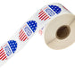 I Voted Stickers / 500 Patriotic Voting Election Stickers / 2" Round Red White Blue Vote Label/Made in The USA