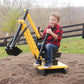 AmishToyBox.com Sand Digger Excavator Toy for Kids, Sandbox Toy with Movable Levers and Metal Digging Bucket, Durable Poly Lumber, Amish-Made (Black