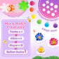 Kiditos Flower Making Kit for Kids DIY Bouquet - Flower Toy Craft Kits Toys for 4 5 6 7 8 Year Old Girls & Educational Cards, Arts and Crafts Birthday