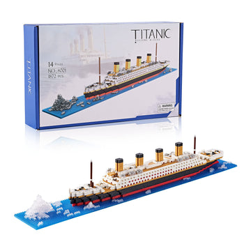 LUKHANG World Famous Titanic Micro Building Block Set Cruise Ship Micro Bricks Model Kit for Adults Ages of 14+ - 1872 PCS Great Gift