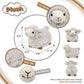 DolliBu White Sheep Stuffed Animal - Super Soft Stuffed Sheep Plush Toy for Girls and Boys, Cute and Cuddly Toy Sheep, Realistic Farm Stuffed Animal
