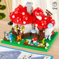 Vziimo Mushroom House Building Set, Creative Mushroom Garden Model Kits for Adults, 1346PCS Micro Bricks Collectible Ideals Gifts for Teens 14+