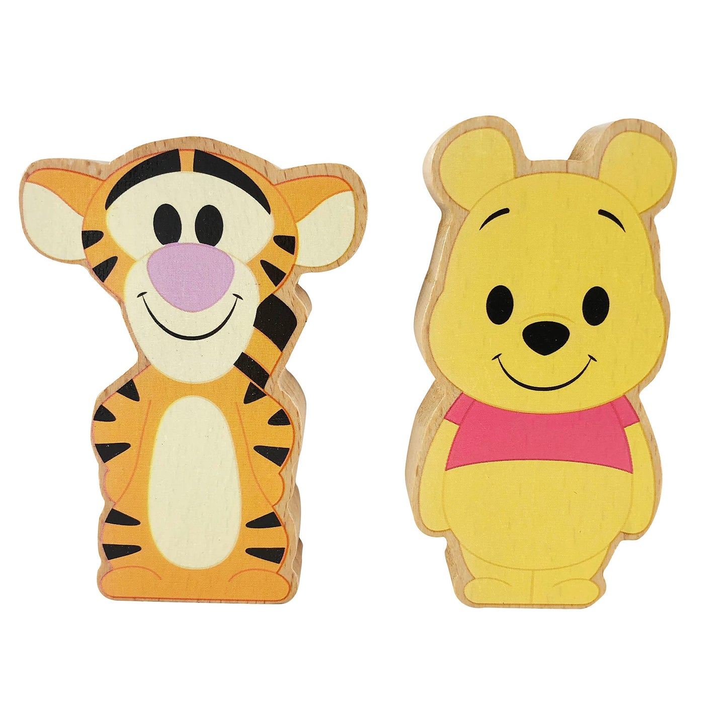 Disney Wooden Toys 2-Piece Figure Set with Winnie the Pooh & Tigger, Kids Toys for Ages 2 Up by Just Play