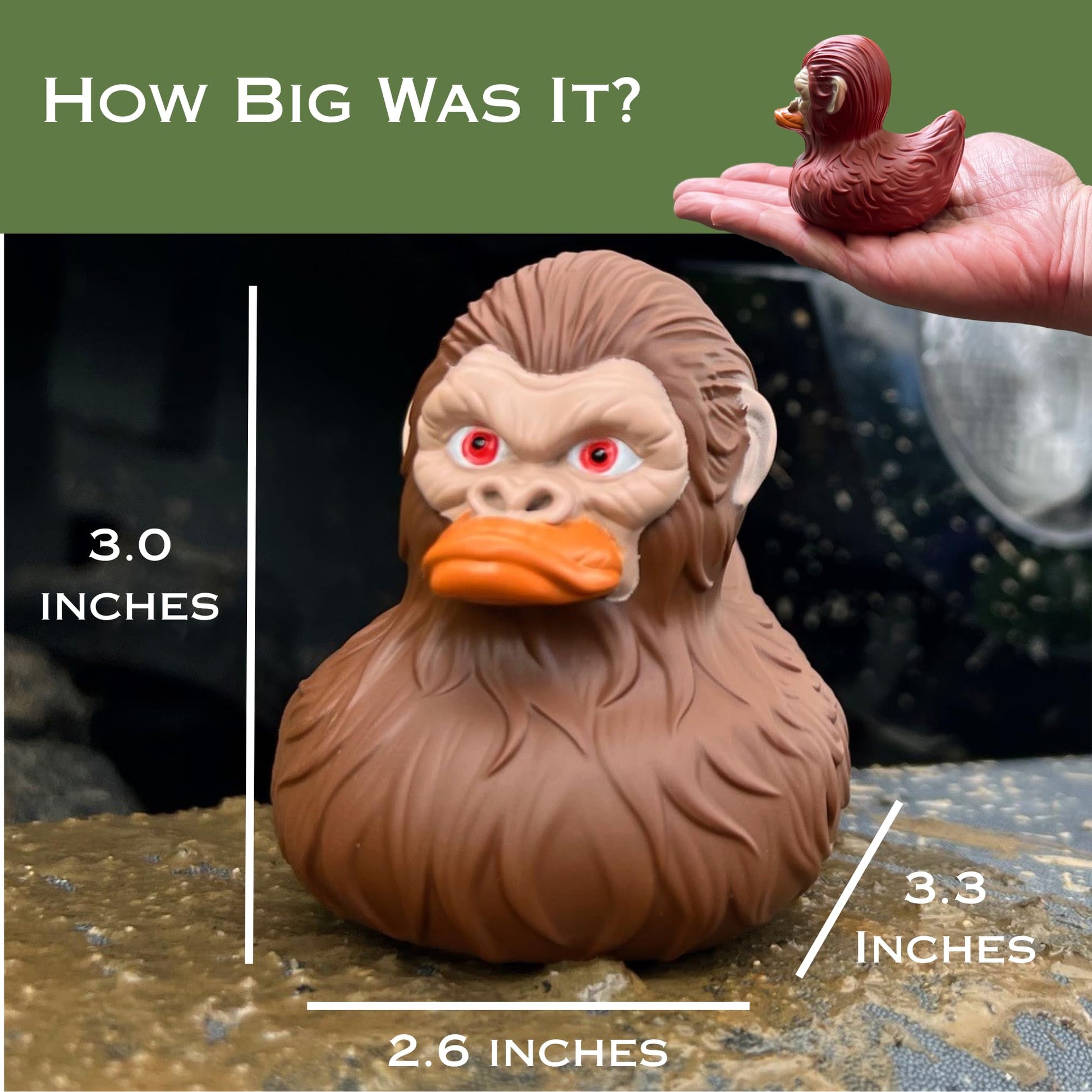Bigfoot Rubber Ducks for Jeeps - Funny Jeep Ducks for Ducking - Ford Bronco Accessories for Squatching - Bigfoot Gifts for Men Women - Sasquatch Bath