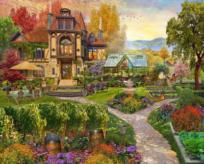 Majestic Value Brand 1000 Piece Jigsaw Puzzle of a Majestic Vineyard Chateau