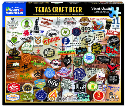 White Mountain 1000 Piece Jigsaw Puzzle State Brewery, Texas Craft Beer