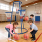 Garvee 4 Basketball Hoop for Toddlers, Basketball Hoop Outdoor, Preschool Toy for Ages 3+, Includes 4 Basketballs and Air Pump, Fun Ball Game for Kids