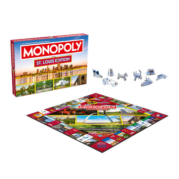 Monopoly Board Game St Louis MO Edition : 2-6 Players Family Board Games for Kids and Adults, Board Games for Kids 8 and up, for Kids and Adults