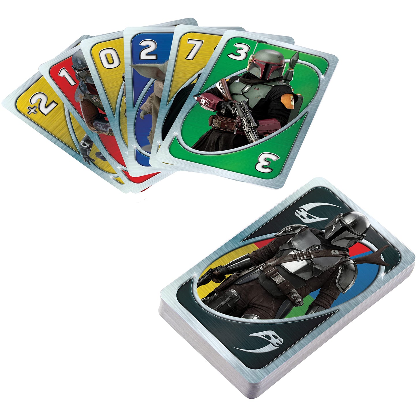 UNO Star Wars The Mandalorian in Storage Tin, Themed Deck & Special Rule, Gift for Kid, Adult & Family Game Nights, Ages 7 Years Old & Up, HJR23