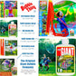 BUBBLETHING Big Bubbles Wand & Book - Blow Soap Bubbles 20-Feet-Long & More