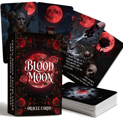 MISS FIRE Blood Moon Oracle Cards: 55-Card Deck for Rituals & Divination | Harness Lunar Eclipse Energy for Shadow Work, Powerful Magic & Profound