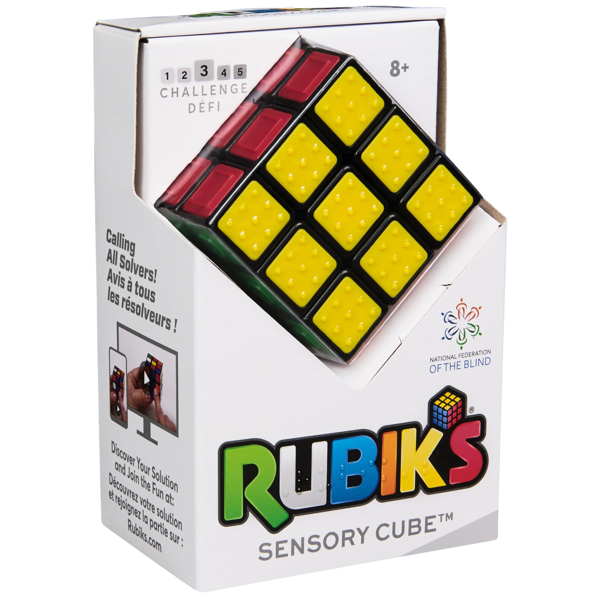 Rubik's Puzzle Brain Teaser Game RubiksSensoryCube3x3, 6065556