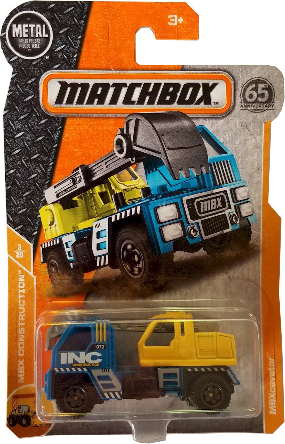 Matchbox - 2018 MBX Construction 3/20 MBXcavator, 33/125