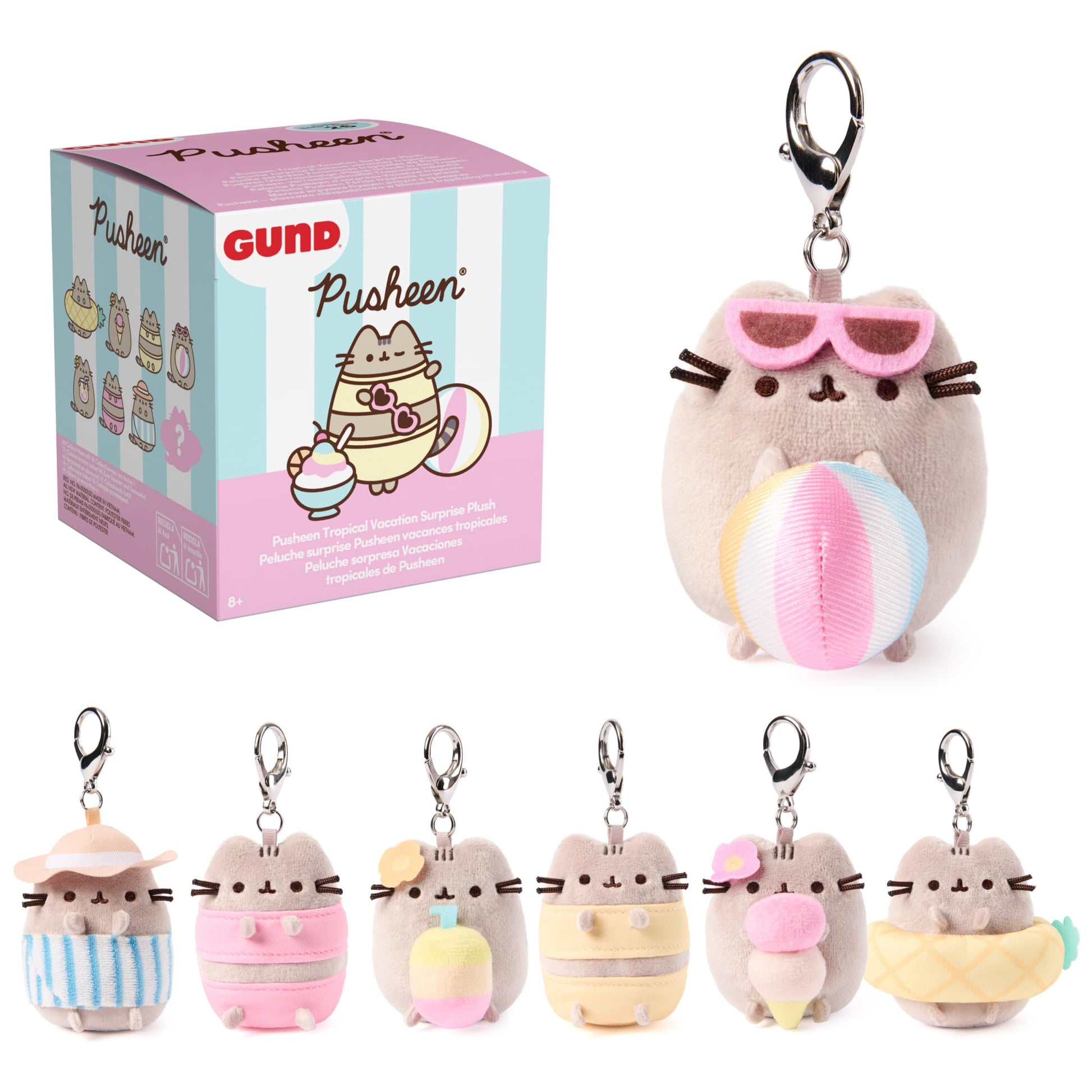 GUND Pusheen Tropical Vacation 3-Inch Surprise Plush (UNbox 1 of 8 Styles)