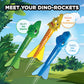 Stomp Rocket Dino-Soar Rocket Launcher for Kids - 3 Dinosaur-Themed Rockets - Fun Backyard & Outdoor Fun Toy Gift for Boys & Girls - STEM Soft Foam