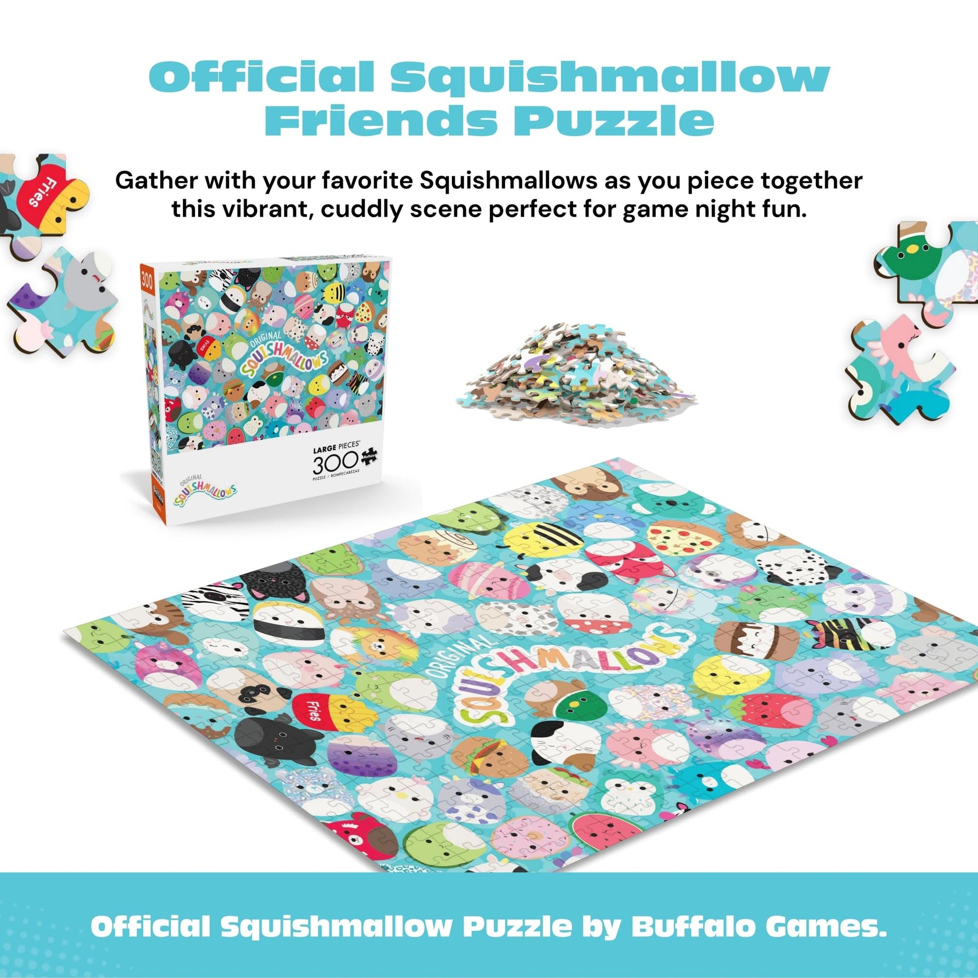 Buffalo Games - Squishmallow Friends - 300 Large Piece Puzzle for Adults