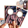 Coinhole Desktop Coin Bouncing Party Game Set | Tabletop Cornhole Board Game | Small Cornhole Travel Game Includes Coins (Pocket Size American Flag)