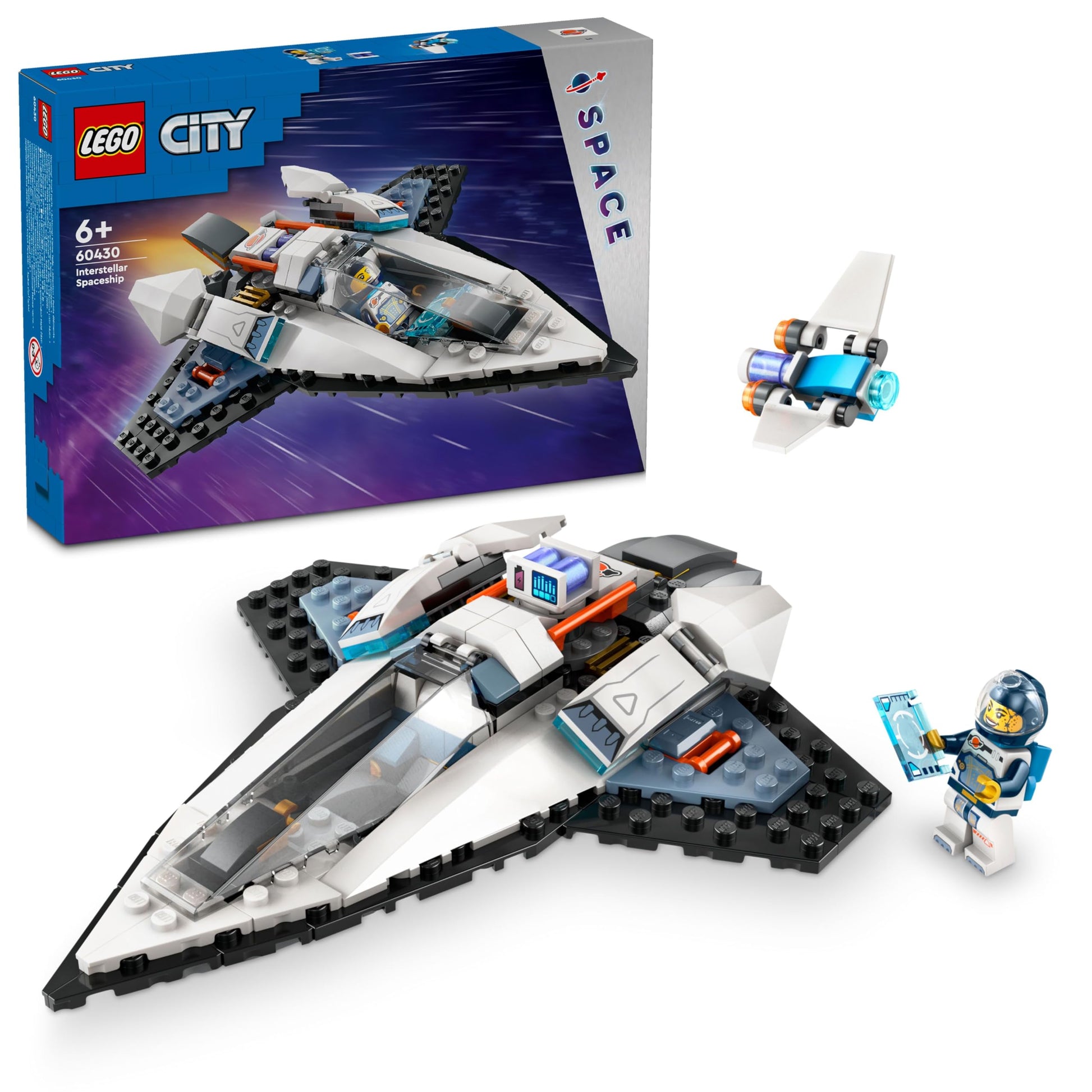 LEGO 60430 City Raumschiff, Drohnenroboter, Weltraumcrew-Minifigur