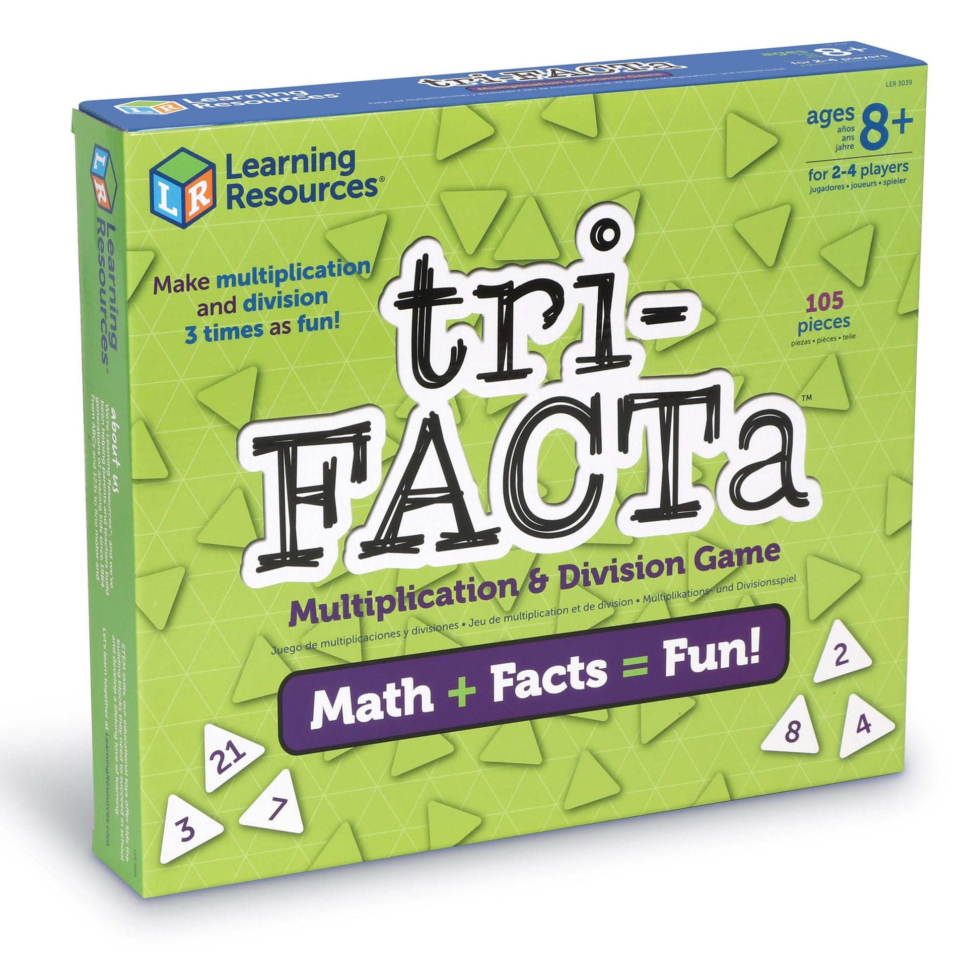 Learning Resources Tri-FACTa Multiplication & Division Game - Math Manipulatives, Kid Montessori Board Games, Classroom Must Haves, STEM Number Cards