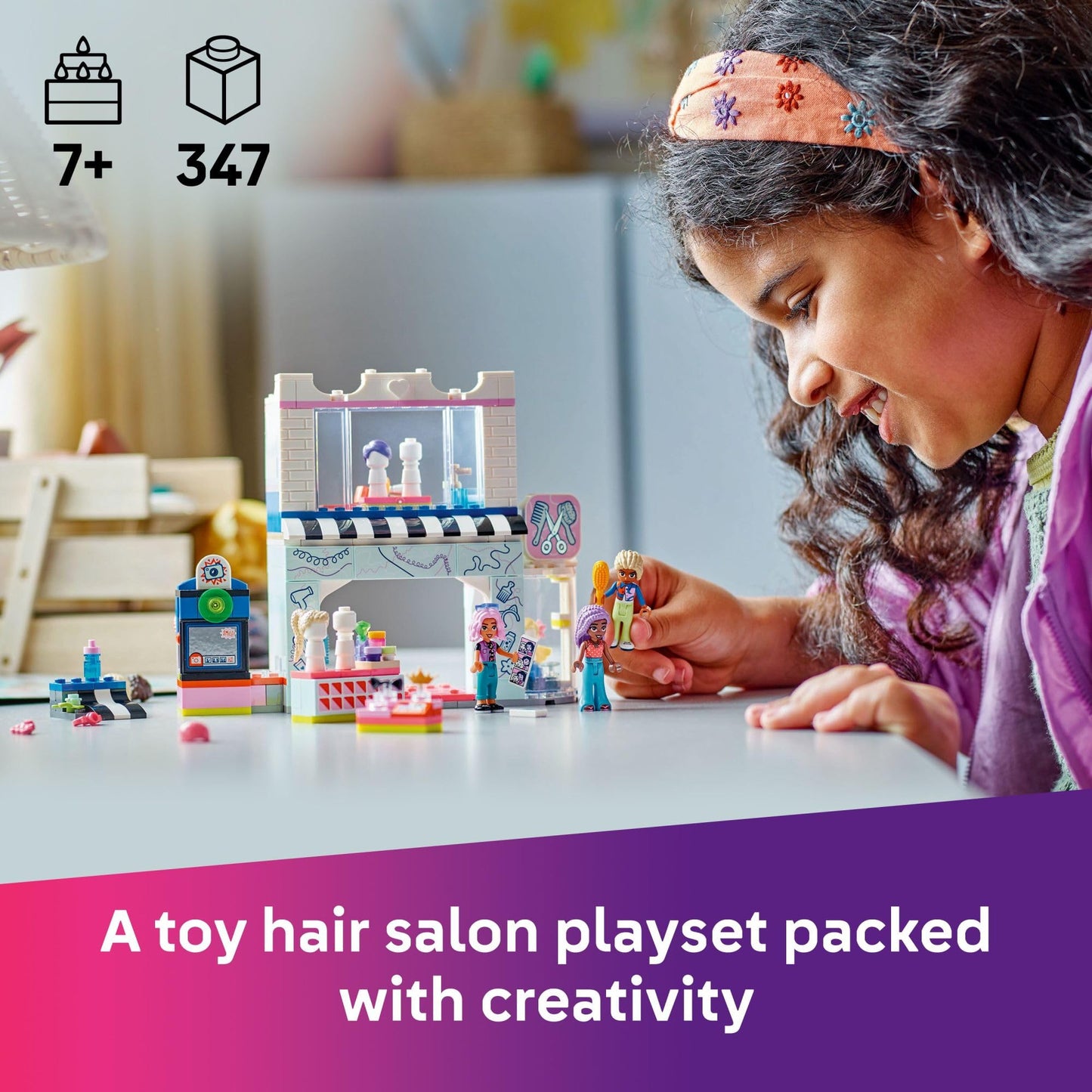 LEGO Friends Hair Salon and Accessories Store Toy Building Set - Hair Salon Toy for Girls and Boys, Ages 7+ - Gift Idea for Kids Birthday - with 3