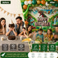 Dinosaur Birthday Decorations for Boys, 150 PCS Jurassic Dino Party Supplies with Backdrop, Dinosaur Balloons, Banner, Tablecloth, Cake Toppers