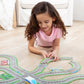 Melissa & Doug Design Your Own Railroad 48-Piece Floor Puzzle with 2 Wind-up Toy Trains and Interchangeable Scenery, Kids Puzzles with Preschool Toys