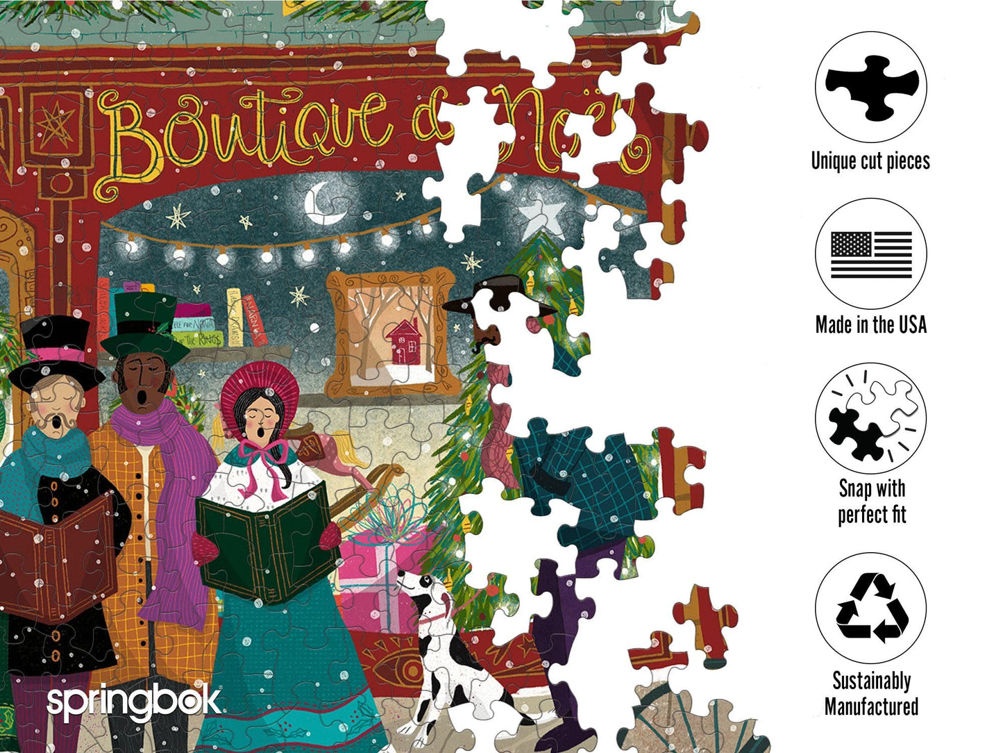 Springbok Boutique de Noel 500 Piece Jigsaw Puzzle for Adults