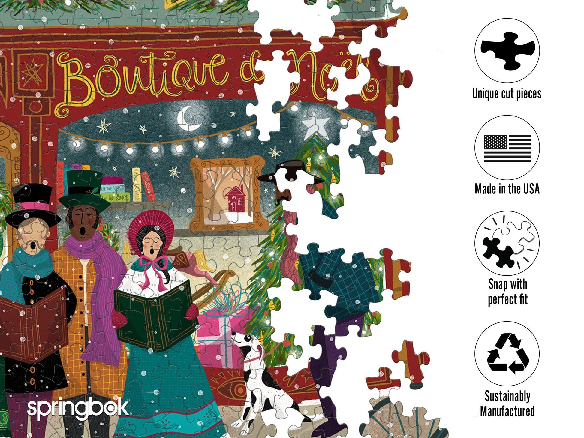 Springbok Boutique de Noel 500 Piece Jigsaw Puzzle for Adults