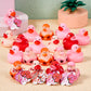 JOYIN 24 Pcs Valentine’s Day Gift Cards with Rubber Duck for Kids,Mini Rubber Duck Bath Toys for Classroom Exchange Prizes, Valentine Party Favors