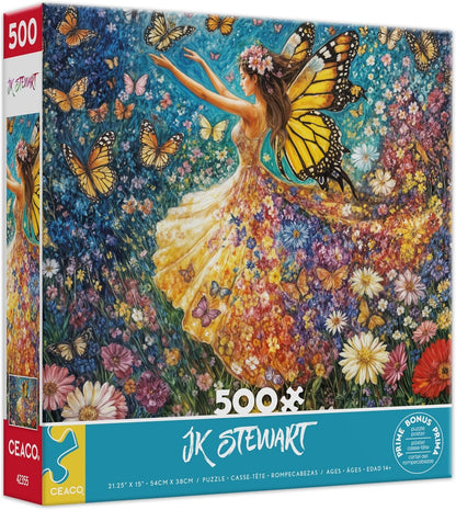 Ceaco - Lady Butterfly - 500 Piece Jigsaw Puzzle for Adults