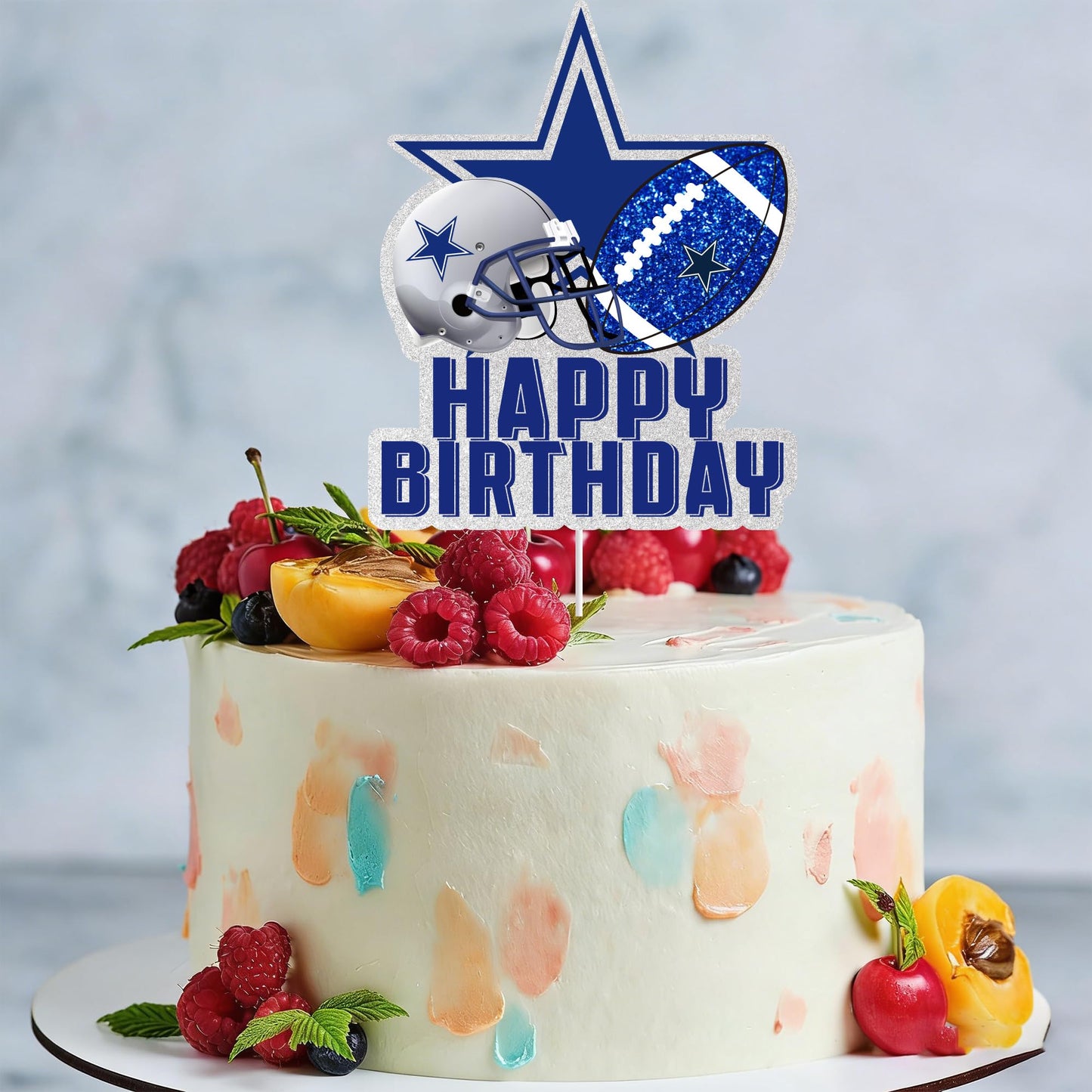 Cowboys Birthday Cake Topper Glitter Cowboys Birthday Party Decorations for Boy Birthday Party Supplies