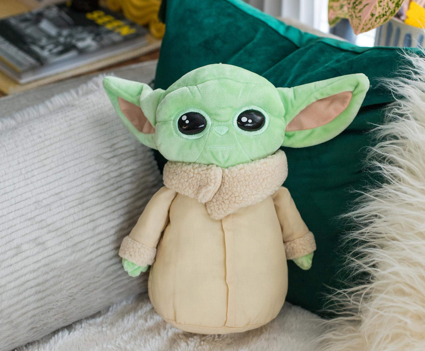 Loungefly Star Wars: The Mandalorian The Child 12-Inch Plush Toy with Pocket Zipper | Baby Yoda Plush Clip-On Doll | Super Soft Star Wars Stuffed
