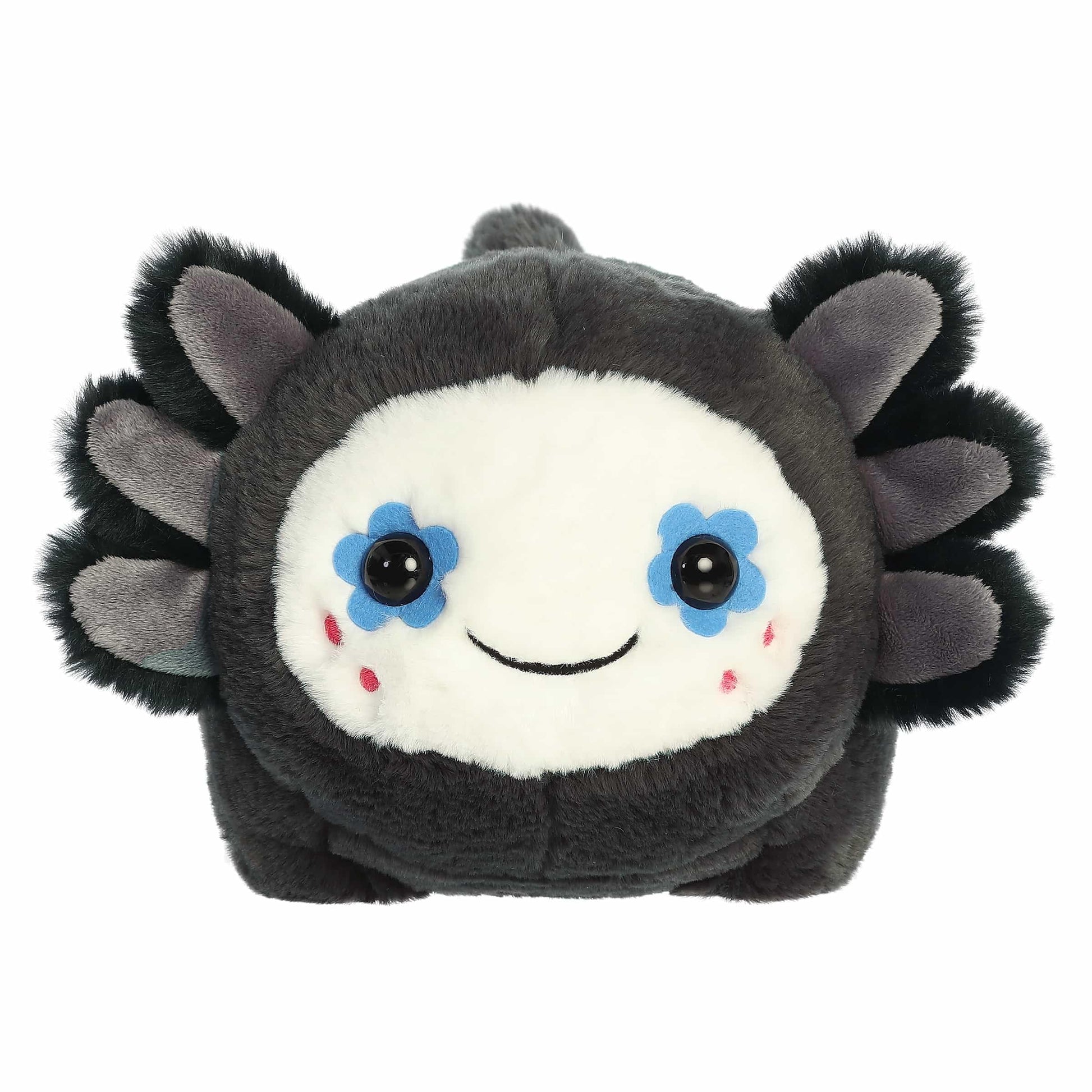 Aurora® Spooky Spudsters™ Stacy Sugar Skull Axolotl™ Stuffed Animal - Round Shape Makes for Comforting Cuddles - Perfect for Halloween Decorations