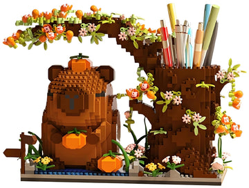 Capybara Building Blocks Set -1880PCS Cute Animals & Flowers Building Bricks Kit Kawaii Capybara Gifts Toy for Kids Age 8+, Capybara Stuff Pen