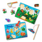 Melissa & Doug Magnetic Wooden Puzzle Game Set: Fishing and Bug Catching