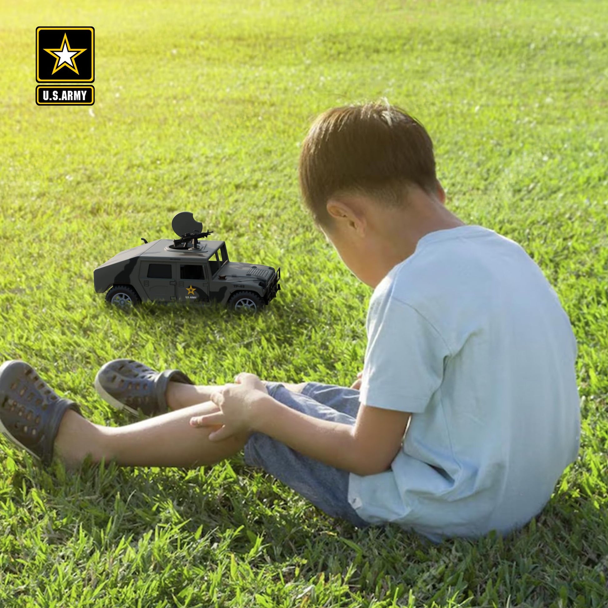 Lollipop U.S. Army Recon Vehicle, Military Vehicle Toys, Army Battle Truck, with Light & Sound, Roof Hatch Open & Close Features, and More. Perfect