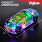 Playbees Light-Up Transparent Car Toy, Toys for Autistic Kids Ages 3-5 Sensory Toy for Kids with Autism Special Needs Toys, Bump and Go Toys