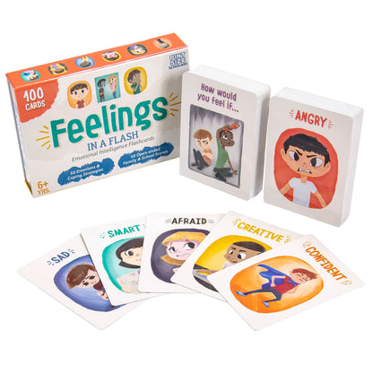 Feelings in a Flash - Emotional Intelligence Flashcard Game - Toddlers & Special Needs Children - Teaching Empathy Activities, Coping & Social Skills