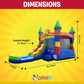 Pogo Bounce House Inflatable Jump Castle Water Slide & Pool, Rainbow Sun