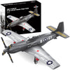 Apostrophe Games WW2 P-51 Mustang Fighter Plane Building Block Set - 258 -Pcs Building Toys Set - Plane Toy for Kids Older Than 10 and Adults