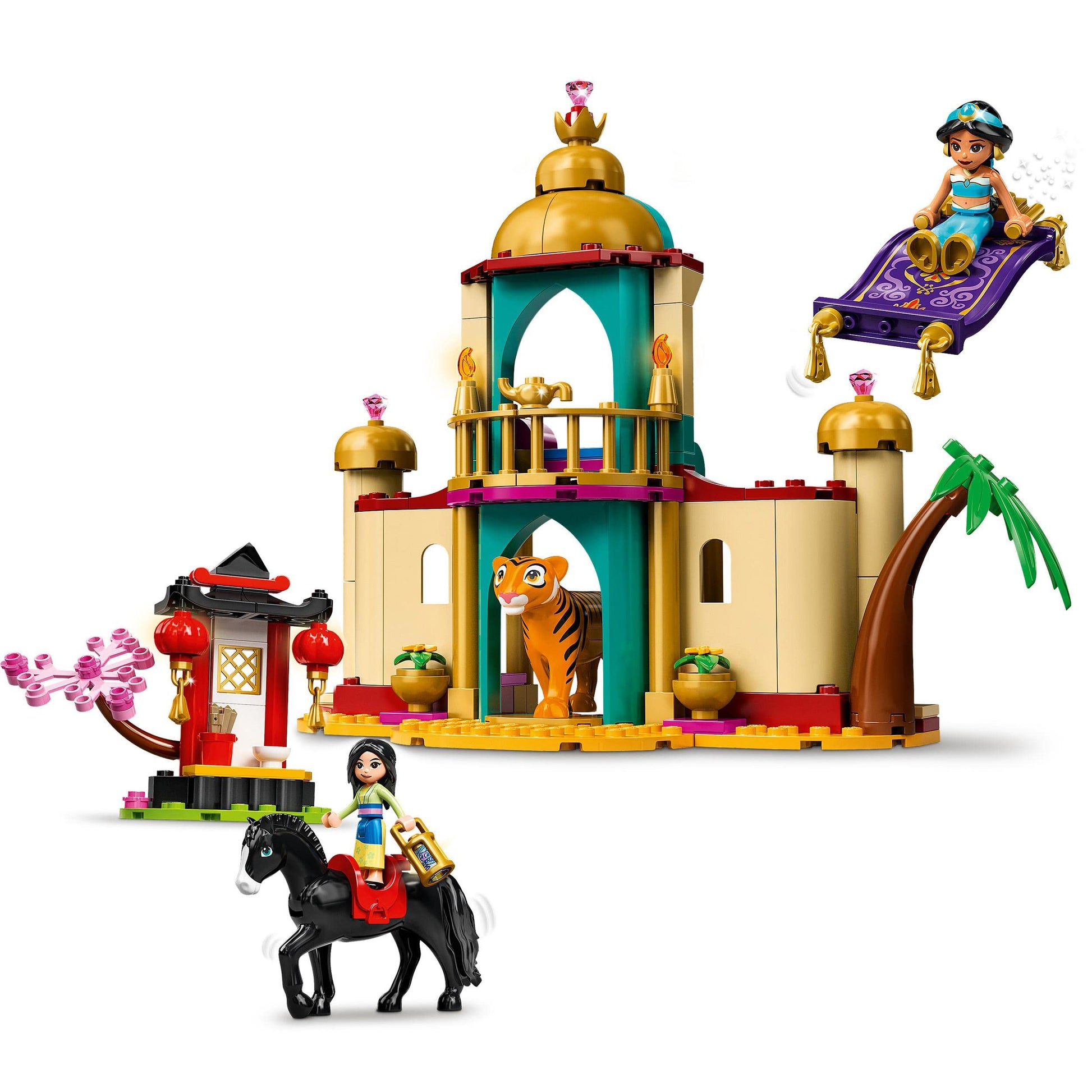 Lego® Disney Jasmine and Mulan’s Adventure 43208 Building Kit; A Fun Princess Construction Toy for Kids Aged 5+